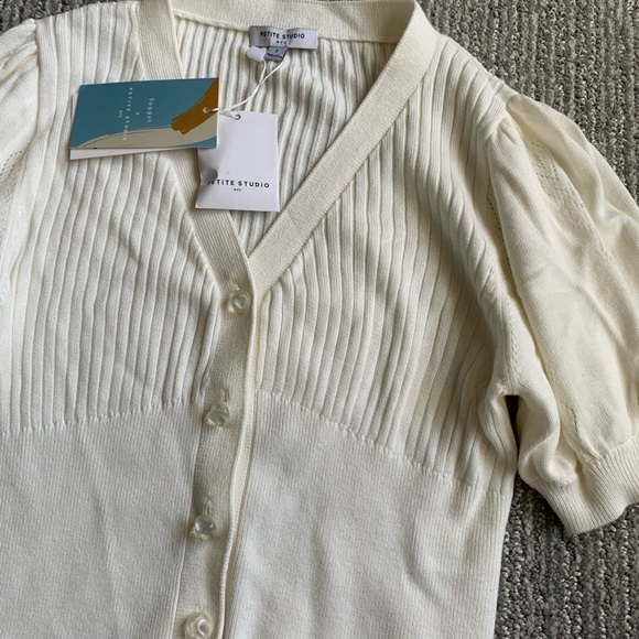 Petite Studio Sweaters - Petite Studio ivory cardigan